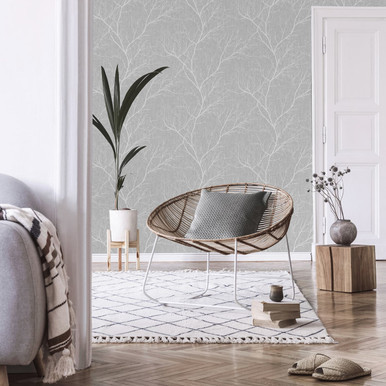 Winter Tree Grey Wallpaper