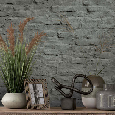 next contemporary brick grey wallpaper