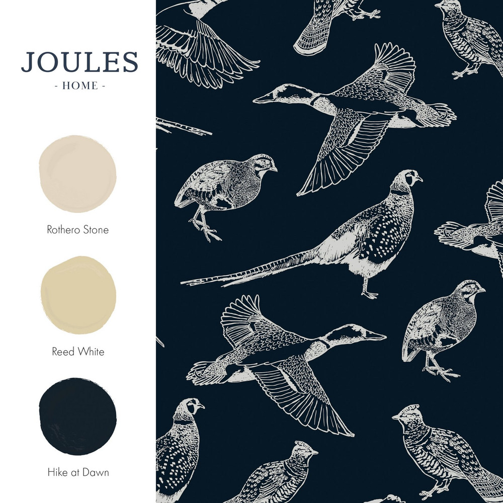 Joules Hunting Birds French Navy Wallpaper