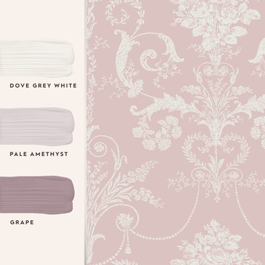 Laura Ashley Josette Amethyst Wallpaper