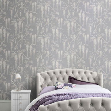next wisteria trails grey wallpaper