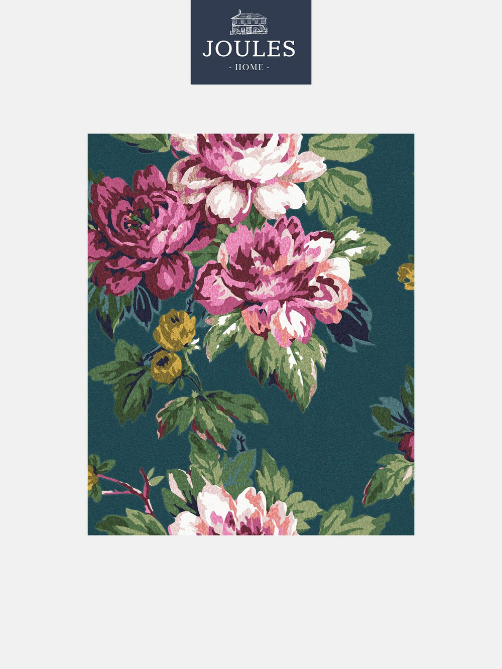 Joules Invite Floral Peacock Wallpaper