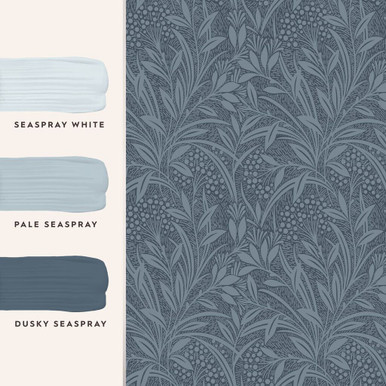 Laura Ashley Barley Dusky Seaspray Wallpaper
