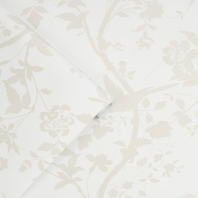 laura ashley oriental garden pearlescent white wallpaper
