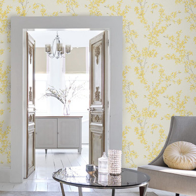 laura ashley forsythia sunshine wallpaper