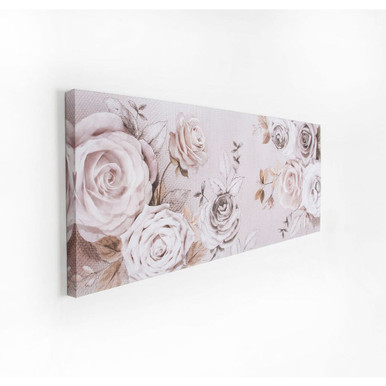 mixed media rose trail printed canvas wall art