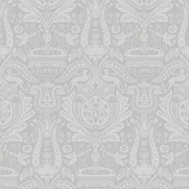 laura ashley heraldic damask slate grey wallpaper