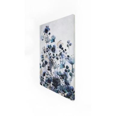 moody blue watercolour printed canvas wall art