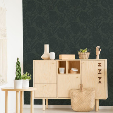 palm green tropical leaf wallpaper