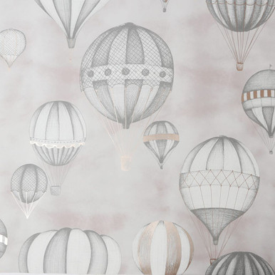 balloon fiesta grey rose gold wallpaper