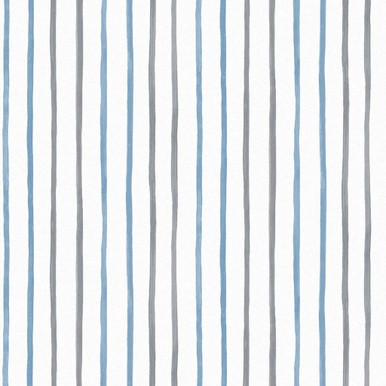 Laura Ashley Painterly Stripe Blue Wallpaper
