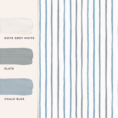 Laura Ashley Painterly Stripe Blue Wallpaper