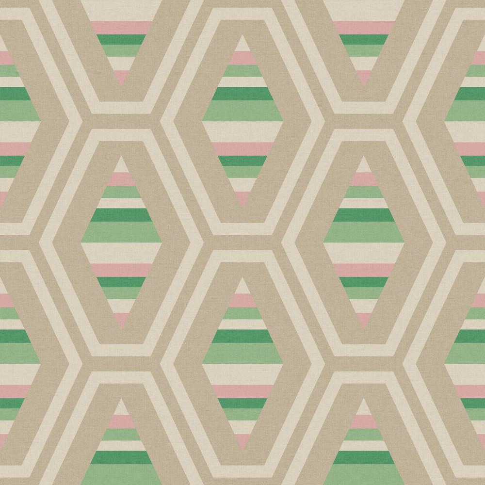 Joules Hallaton Kilim Garden Greens Wallpaper