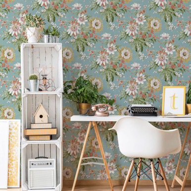 martha duck egg wallpaper