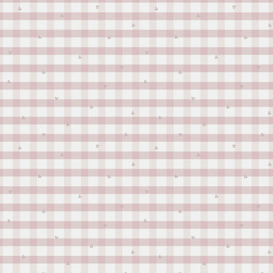 Laura Ashley Gingham Pale Amethyst Purple Wallpaper