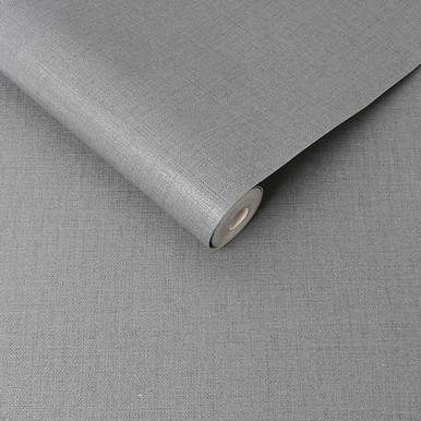 linen glitter plain charcoal wallpaper