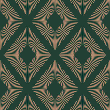 Next Deco Triangle Emerald Wallpaper