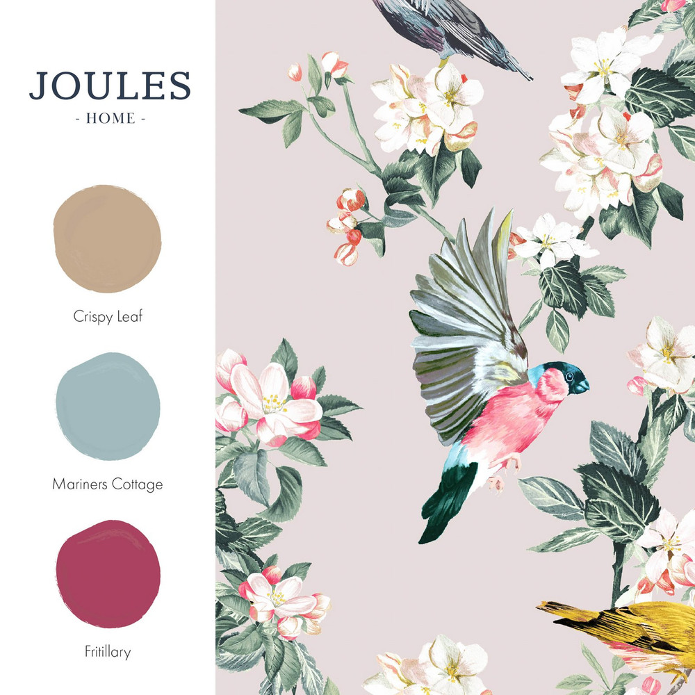Joules Handford Garden Birds Antique Creme Wallpaper