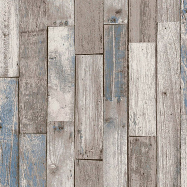next distressed wood plank blue wallpaper