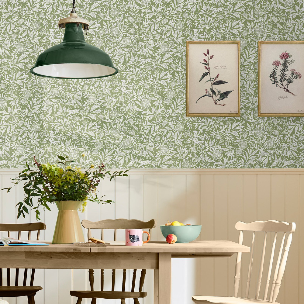 Joules Twilight Ditsy Green Wallpaper - 120888_ROOMSET_01.jpg