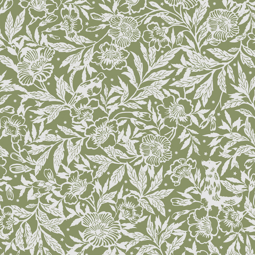 Joules Twilight Ditsy Green Wallpaper - 120888_TILE_01.jpg