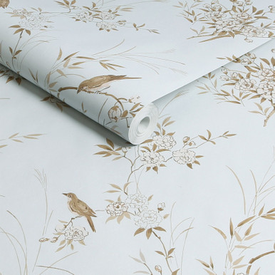 Bird Chinoiserie Blue and Gold Wallpaper - 125121_ROLLSHOT_BIRD CHINOISERIE BLUE GOLD_01.jpg