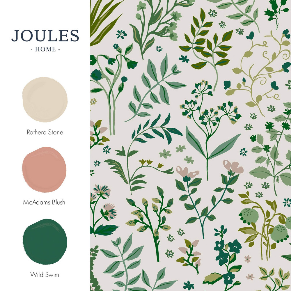 Joules Holcombe Floral Creme Wallpaper