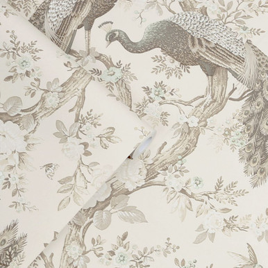 laura ashley belvedere soft truffle wallpaper