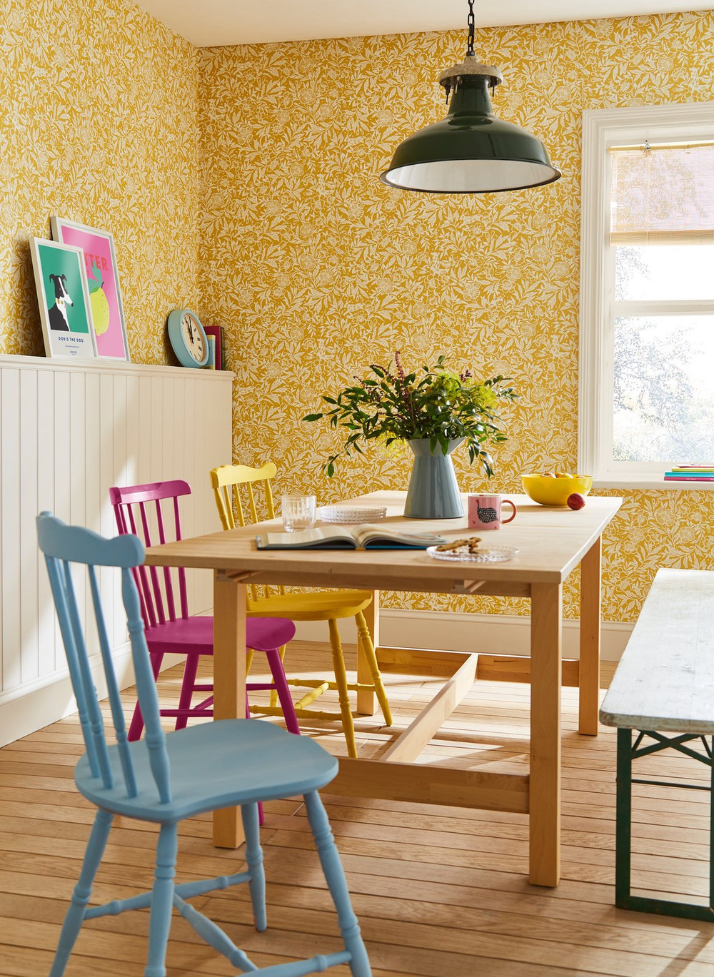 Joules Twilight Ditsy Antique Gold Wallpaper