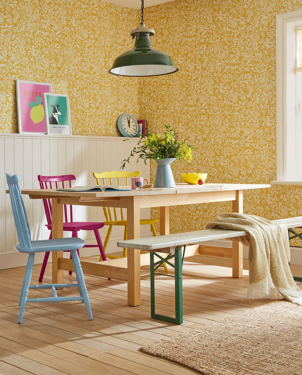 Joules Twilight Ditsy Antique Gold Wallpaper