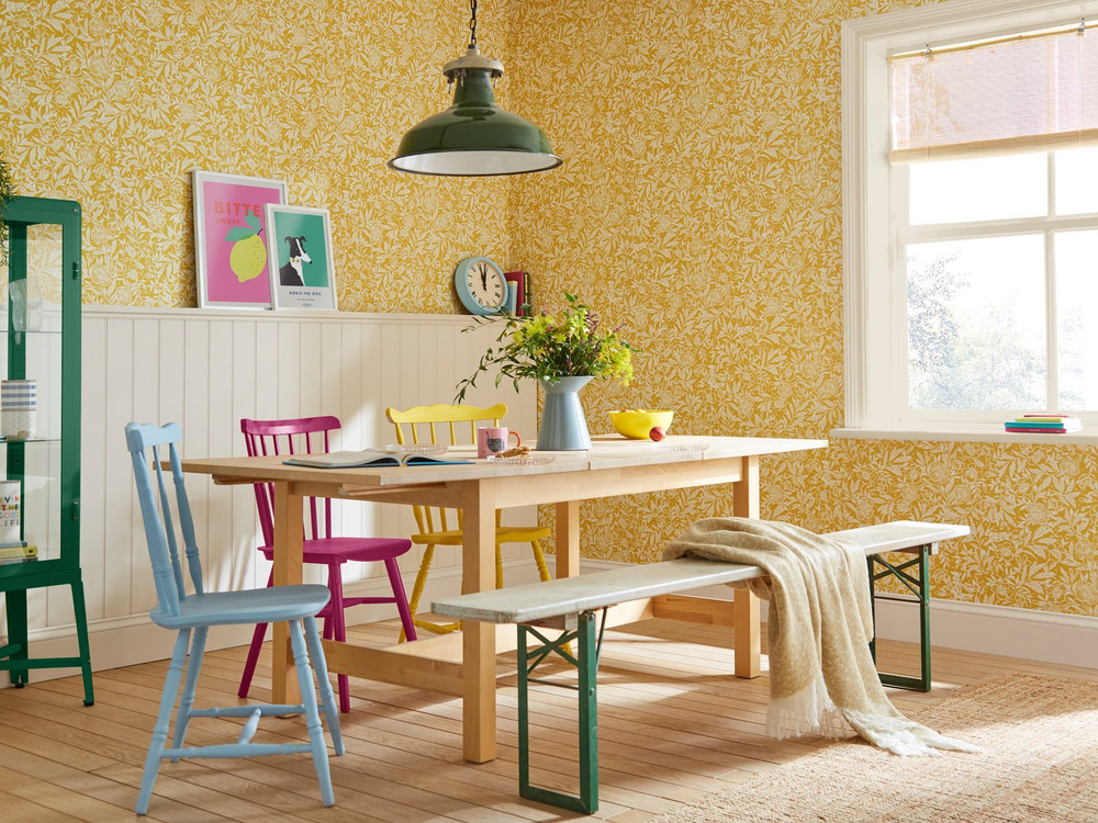 Joules Twilight Ditsy Antique Gold Wallpaper