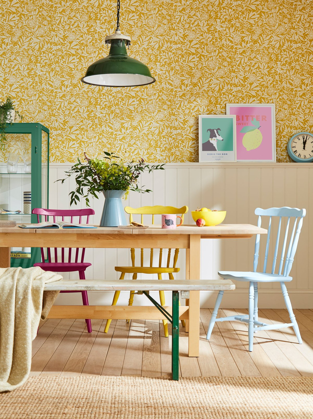 Joules Twilight Ditsy Antique Gold Wallpaper