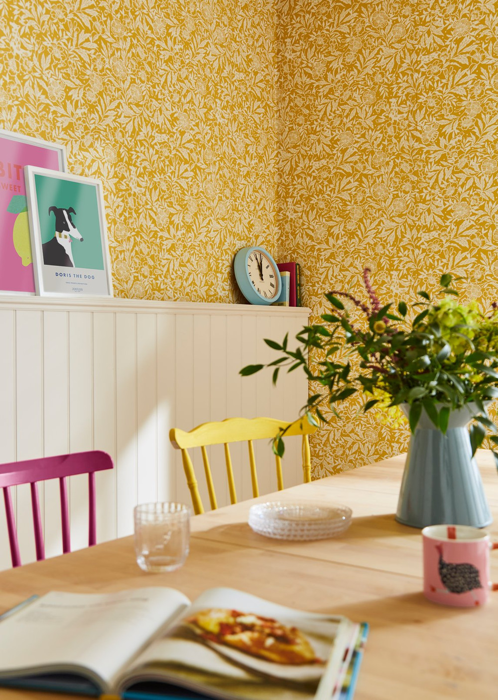 Joules Twilight Ditsy Antique Gold Wallpaper