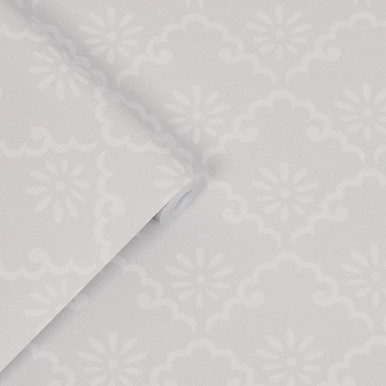 laura ashley coralie sugared grey wallpaper