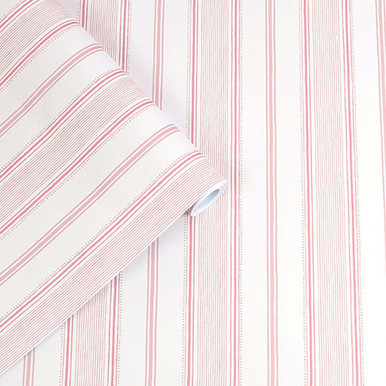 laura ashley heacham stripe blush wallpaper