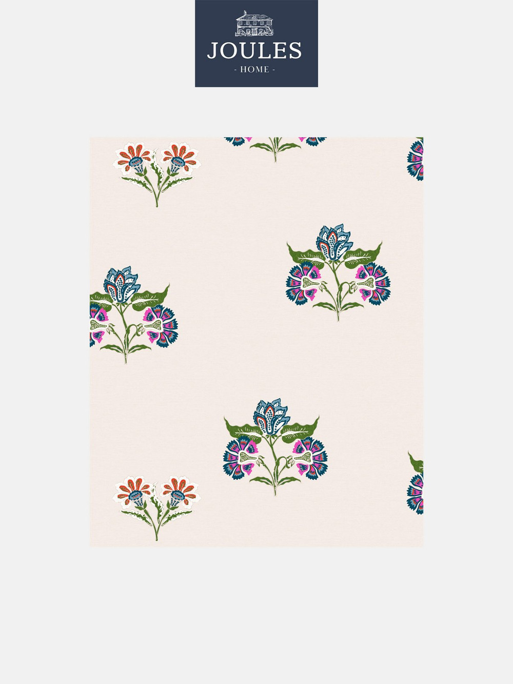 Joules Indienne Block Print Dawn Grey Wallpaper
