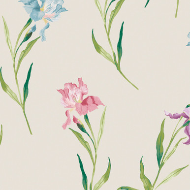 Laura Ashley Hawling Irises Soft Natural Wallpaper - 127400_TILE_HAWLING IRISES SOFT NATURAL_01.jpg