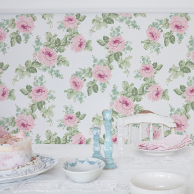 Royal Bouquet Pink Wallpaper - 125111_ROOMSET_ROYAL BOUQUET PINK_01.jpg