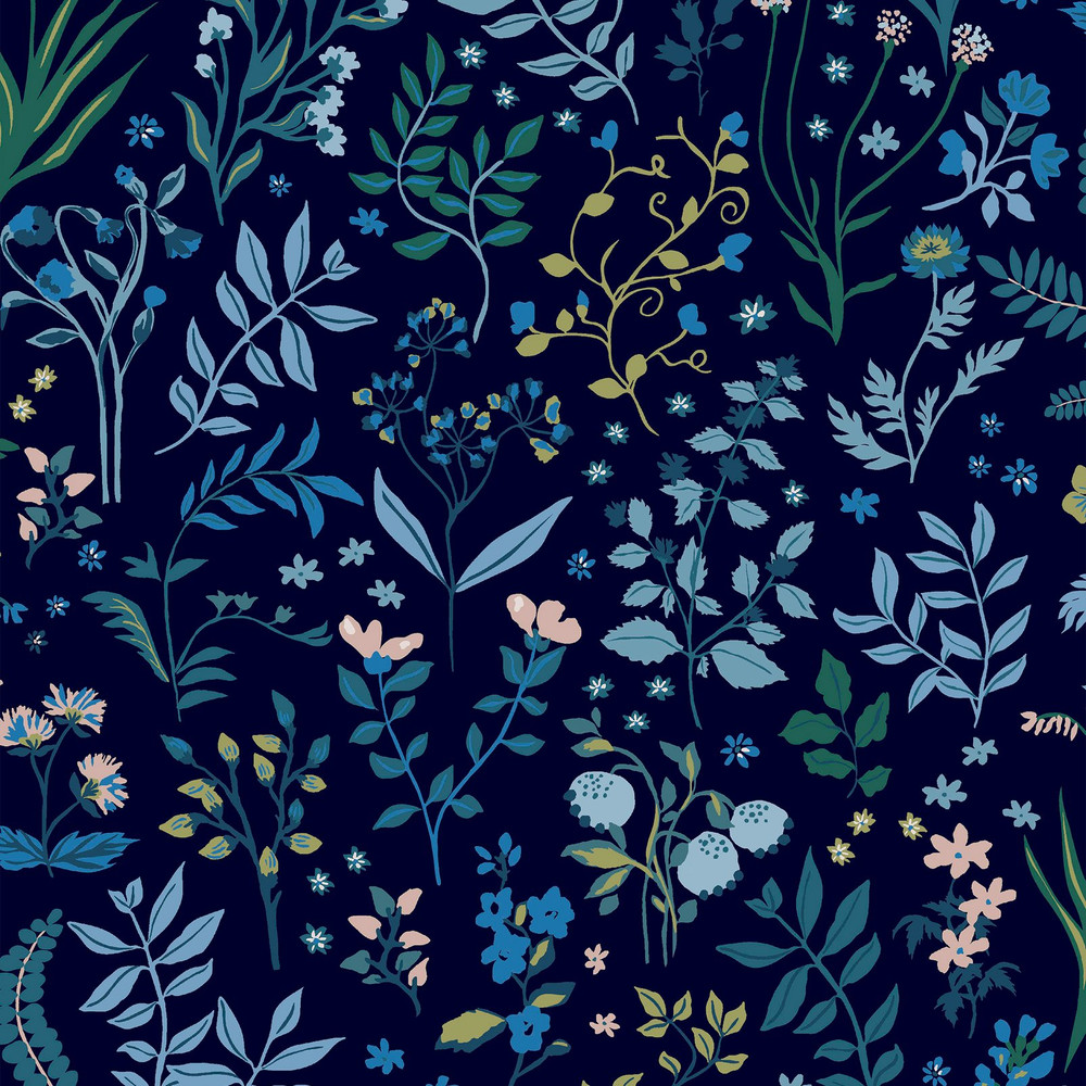 Joules Holcombe Floral Navy Wallpaper