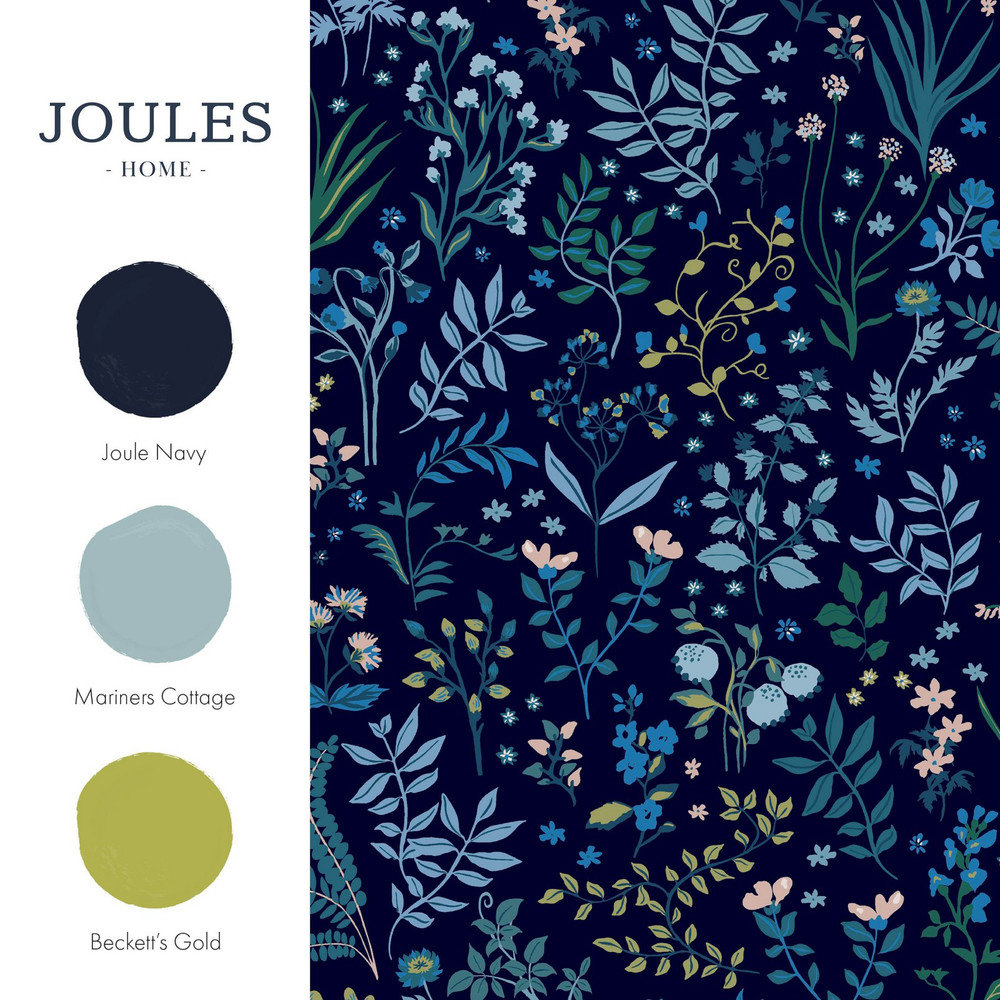 Joules Holcombe Floral Navy Wallpaper