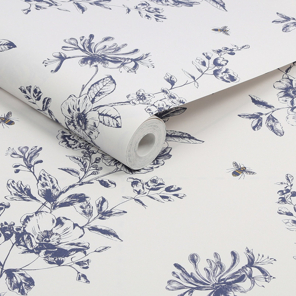 Joules Honey Floral Creme Wallpaper