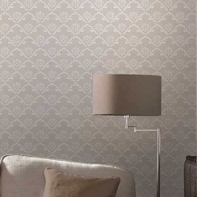 laura ashley coralie dove grey wallpaper