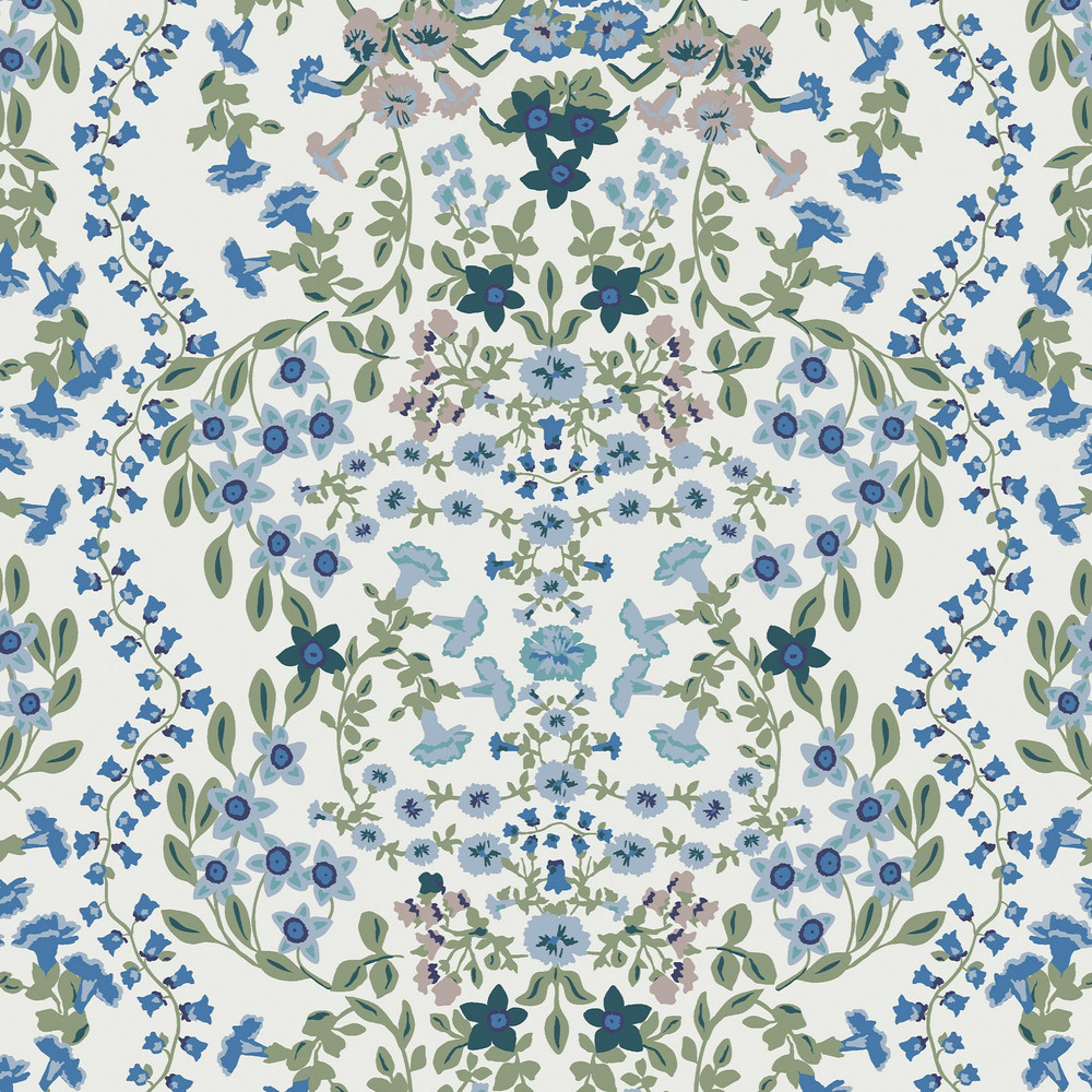 Joules Symmetrical Trellis Ditsy Creme Wallpaper