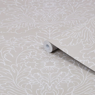Laura Ashley Silchester Dove Grey Wallpaper