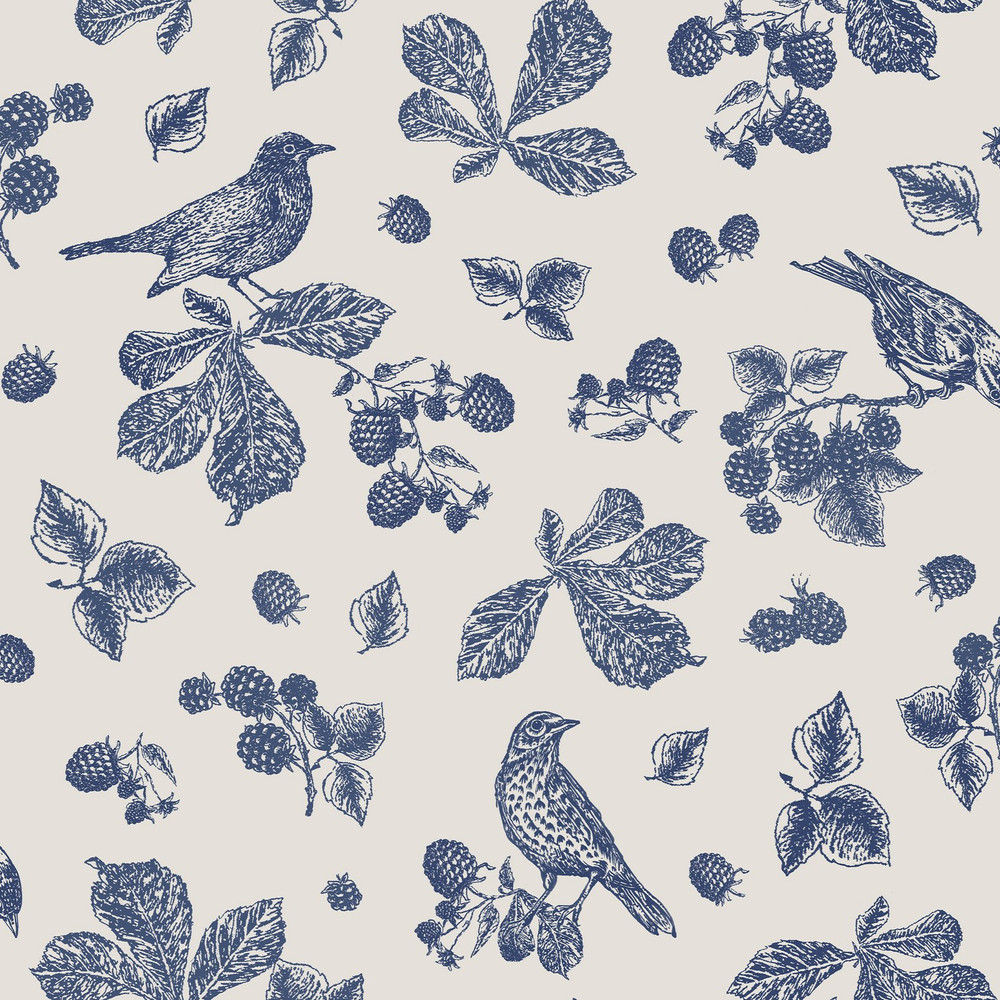 Joules Blackberry Bird Creme Wallpaper - 120868_TILE_01.jpg