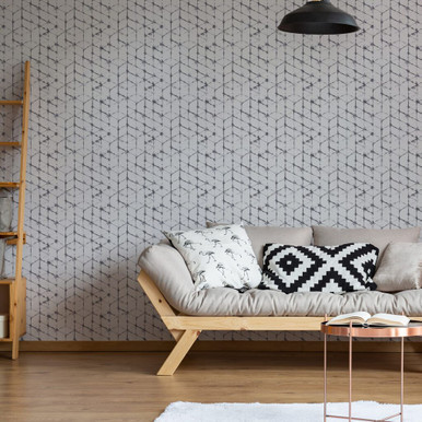 tie-dye geo mono wallpaper