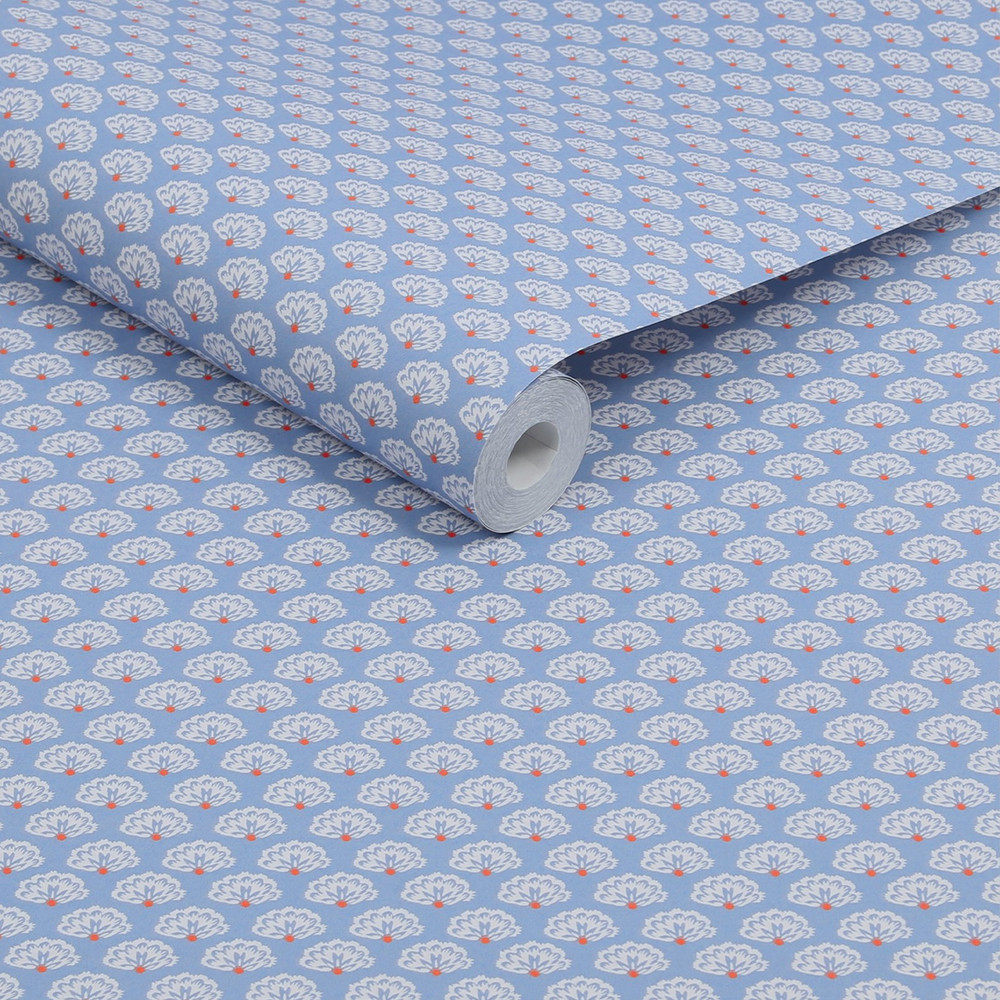 Joules Peacock Geo Blue Creme Wallpaper - 120880_ROLLSHOT_01.jpg