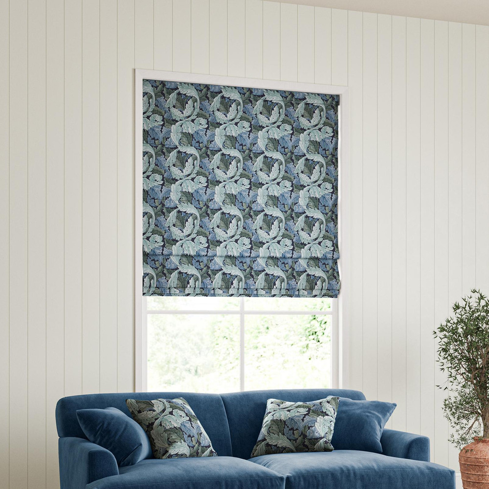 Acanthus Indigo Roman Blinds by William Morris At Home