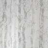 dappled trees grey / silver wallpaper
