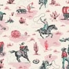 Cath Kidston Cowgirls Pink Wallpaper